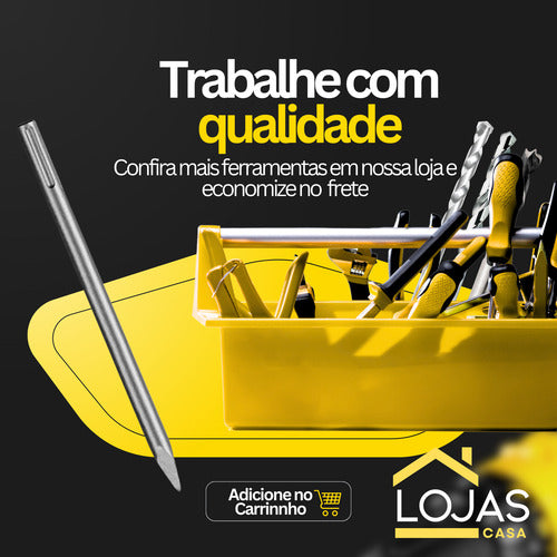 Ponteiro Aço Profissional Martelete Sds Max 400 X  18mm
