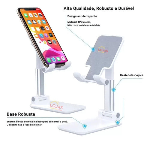 Apoio De Mesa De Celular Tablets Ajustável Premium Universal