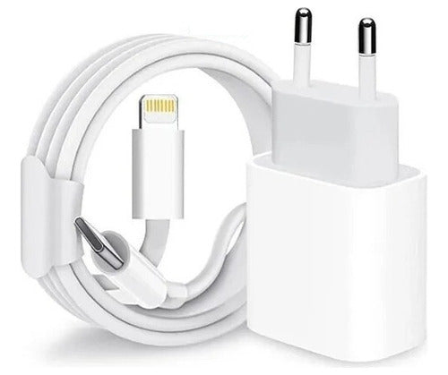 Fonte Carregador Tomada Tipo C 20w Para iPhone 11 12 13 Usbc Cor Branco