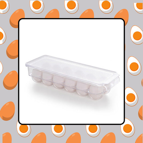 Porta 12 Ovos Organizador Acrílico Suporte Cor Transparente