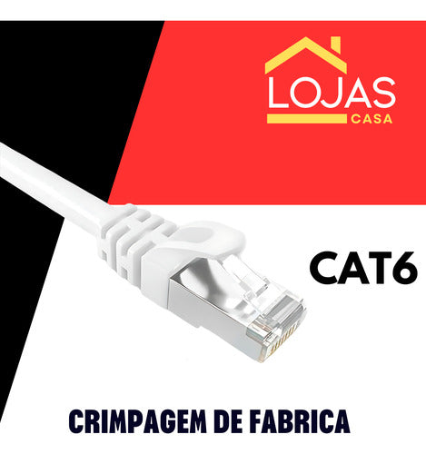 Cabo De Rede 15 Metros Lan Internet Crimpado Rj45 Cat6 Veloz
