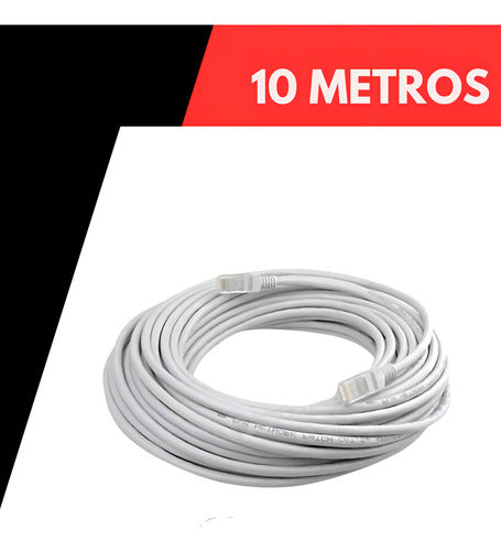 Cabo De Rede 10 Metros Internet Crimpado Rj45 Cat6 Premium