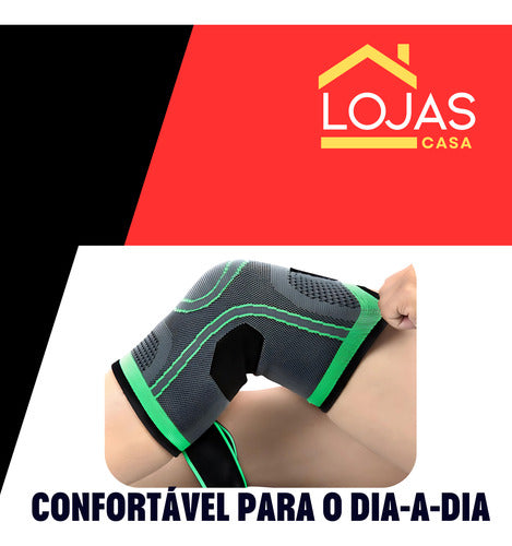 Kit 2 Joelheiras Compressão Confortável Ajustável Tensor