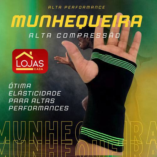 Kit Par Munhequeira Compressão Tendinite Artrite Dores Pulso