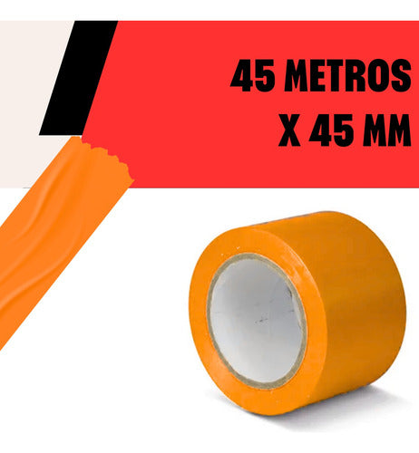 Rolo Durex Grande Adesivo 45m X 45mm Sinalizar Fita Multiuso