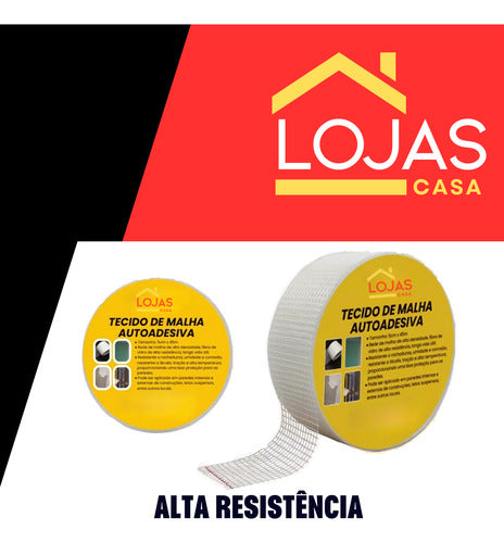 Fita Telada De Malha Fibra Drywall Reparos Rachaduras Parede