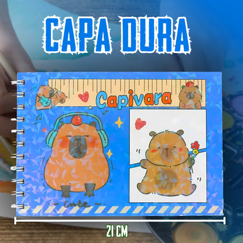 Livro Para Colorir Pintura Desenho Cute Capivara Goods