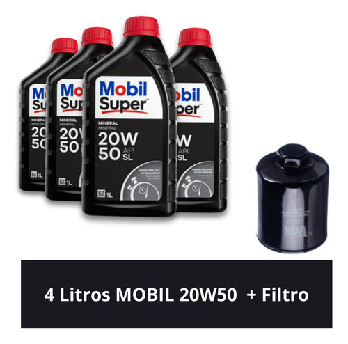 Kit Troca De Óleo Mobil 20w50  Gol G2 1.0 8v  96 A 02