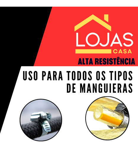 Kit 6 Abraçadeiras Aço Rosca Sem Fim Mangueiras, Compressor