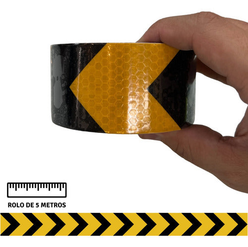 Rolo Faixa Refletiva Seta Listra Para Sinalização 5cm X 5m