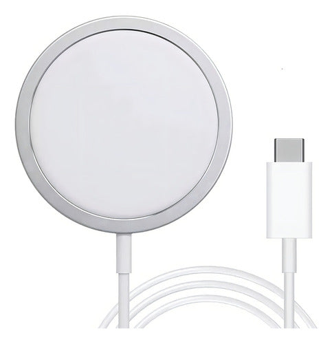 Carregador Sem Fio Magnético Indução P/ iPhone 13 14 15 16 Cor Branco