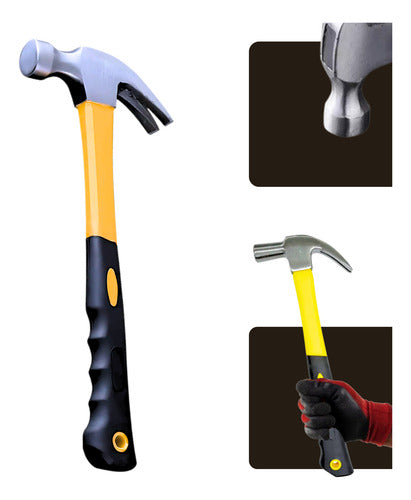 Martelo Cabo Ergonômico Carpinteiro Pedreiro 33 Cm 600g Long
