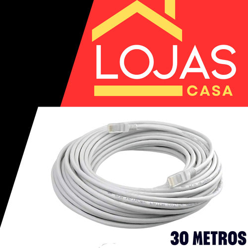 Cabo De Rede IT-BLUE 30 Metros Lan Internet Crimpado Rj45 Cat6 Alta