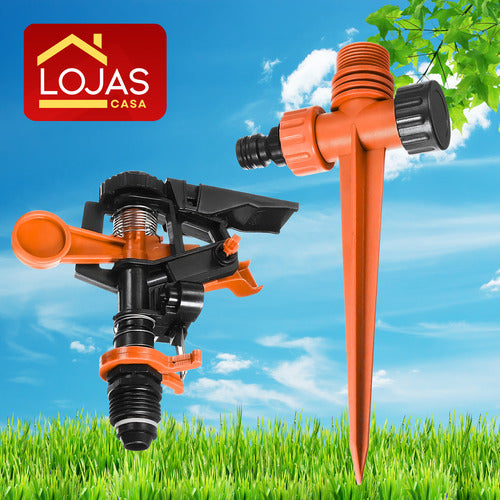 Aspersor Irrigador Setorial Espeto Jardim Horta Canteiro Top
