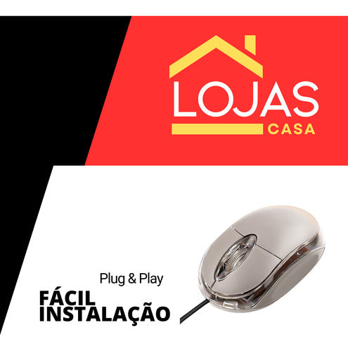 Mouse Usb Com Sensor Óptico Profissional Anatômico Preto