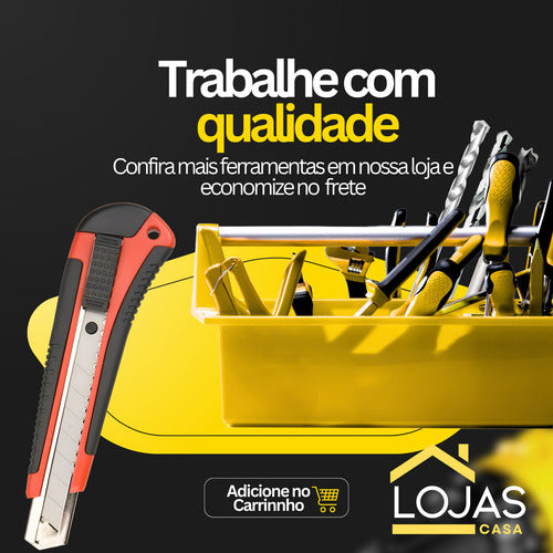 Estilete Reto Portátil 3 Lâminas Profissional Leve Bolso