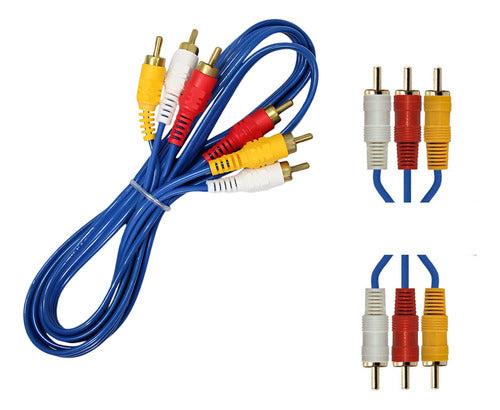 Cabo Rca 1,5 Metro Resistente E Flexível Plug Metal Blindado