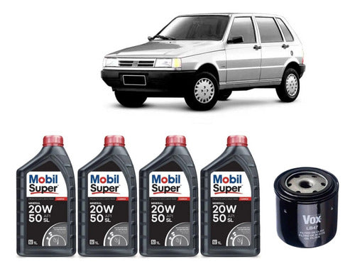 Kit Troca Óleo 20w50 Uno - Fiorino - Premio - Elba Carburado