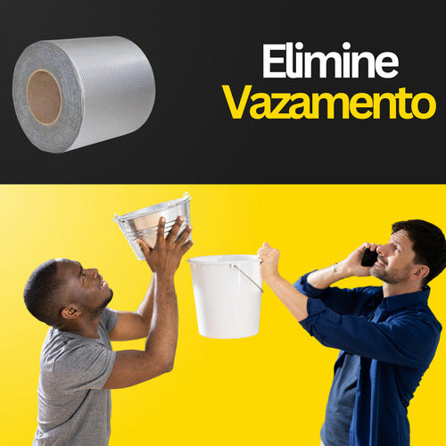 Fita Vedação Multiuso Prova Dágua Butilo Impermeável Larga